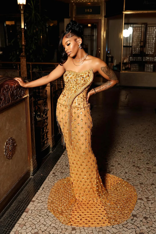 RORY GOLD DRESS (READY TO SHIP)